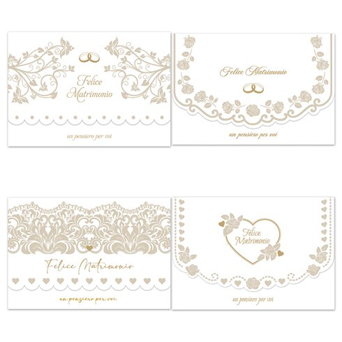 Biglietti Cecami 26 Matrimonio / Nozze P/soldi FE10241PS/12