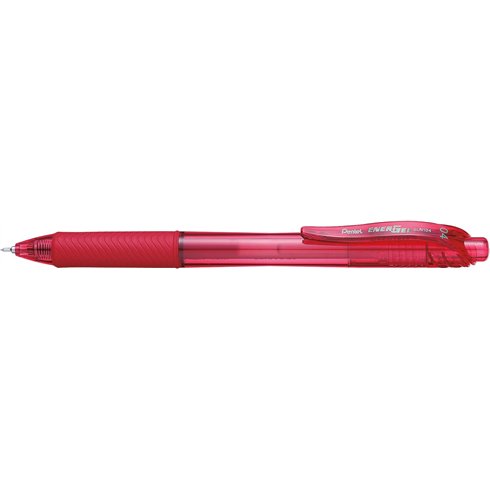 Penne Gel Pentel Energel Klick Ago BLN104 0.7 Rosso 12 pz.