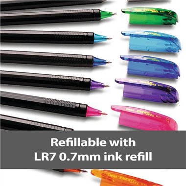 Penne Gel Pentel Energel Eco BL417R 0.7 Rosso 12 pz.