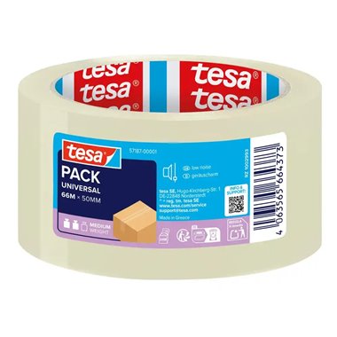 Nastro adesivo Tesa 50x66 Trasparente Low Noise 57187