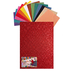 Gomma Eva 60x40x2 10 ff  Glitter Rosso 23NIK158