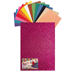 Gomma Eva 60x40x2 10 ff  Glitter Fuxia 23NIK164