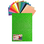 Gomma Eva 60x40x2 10 ff  Glitter Fluo Verde 23NIK173