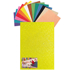 Gomma Eva 60x40x2 10 ff  Glitter Fluo Giallo 23NIK172