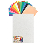 Gomma Eva 60x40x2 10 ff  Glitter Bianco 23NIK160