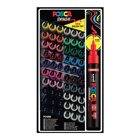 Marker Uni Posca Media PC5  Brush  Expo 60 pz.