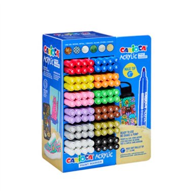 Carioca 26 Acrylic Paint Markers Maxi in Expo 55286