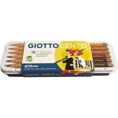 Pastelli Giotto Cento da 12 pz in Latta