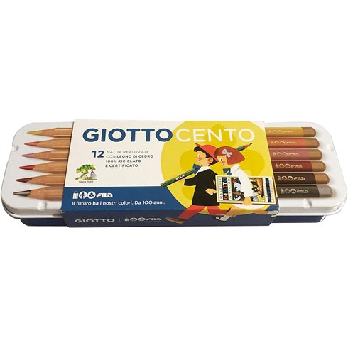 Pastelli Giotto Cento da 12 pz in Latta