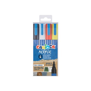 Carioca 26 Acrylic Paint Marker bullet 4 pz. 45278