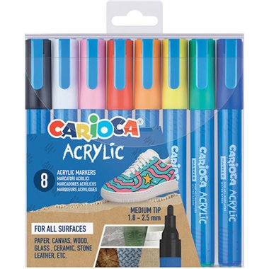 Carioca 26 Acrylic Paint Marker bullet 8 pz. 45279