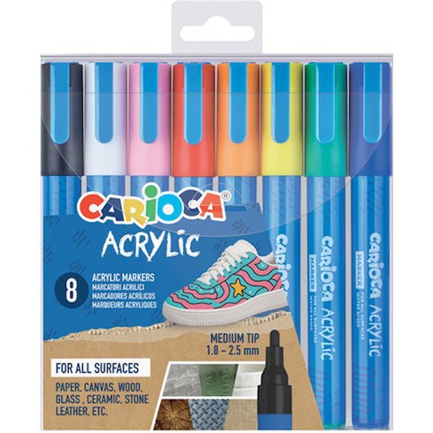 Carioca 26 Acrylic Paint Marker bullet 8 pz. 45279