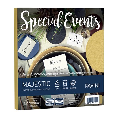 Buste Special Event 17x17 Gold 10 pz.