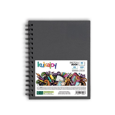 Blocchi Sketchbook Kukajoy Spiral A5 40 fogli 160 gr.