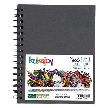 Blocchi Sketchbook Kukajoy Spiral A4 40 fogli 160 gr.