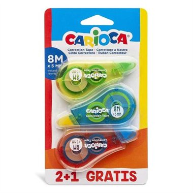 Carioca Correttore a Nastro 8x5 in blister 2+1