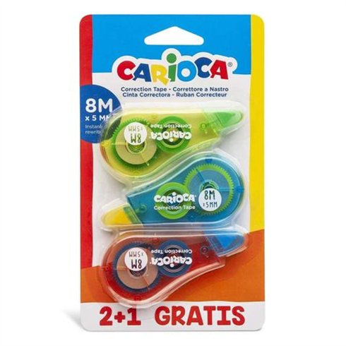 Carioca Correttore a Nastro 8x5 in blister 2+1