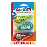 Carioca Correttore a Nastro 8x5 in blister 2+1