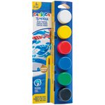 Colori a Tempera Carioca 6 Pots con Pennello 40433