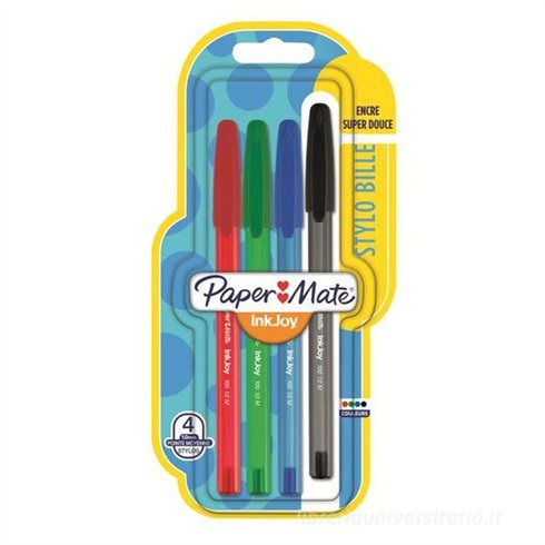 PM Blister Inkjoy 100 Cap N/B/R/V 4 pz.