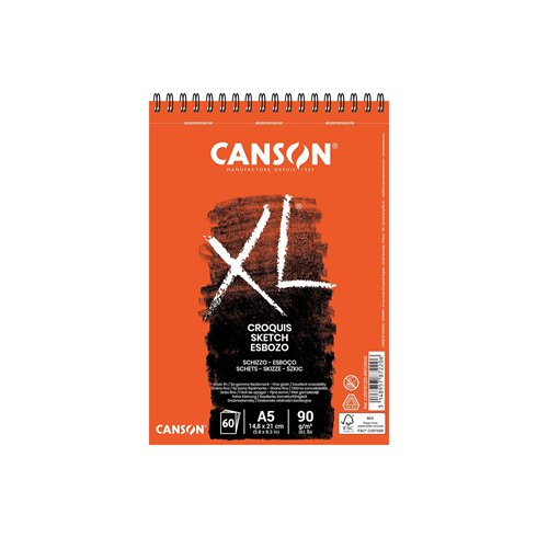 Blocchi Canson XL Croquis A5  60 ff 90 gr. lato corto