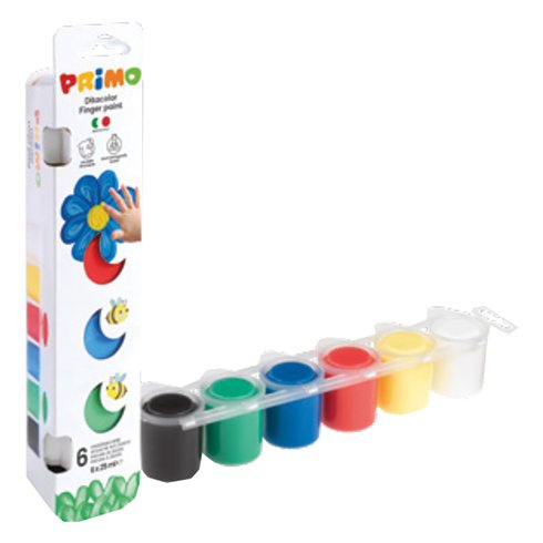 Colori a dita Primo  25 gr. 6 colori