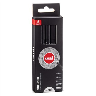 Pennarelli Pigment Uni Pin Set  5 pz.