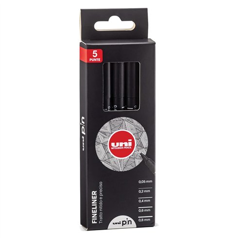 Pennarelli Pigment Uni Pin Set  5 pz.