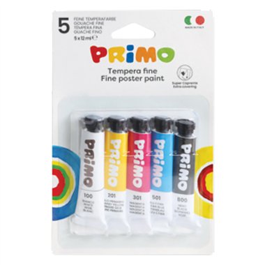 Colori a Tempera Primo   12 ml. a  5 442T5BL
