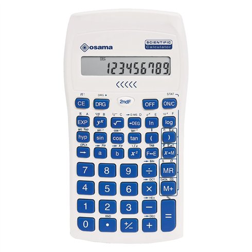 Calcolatrice Osama Scientifica OS 84019079 Bianco\Blu