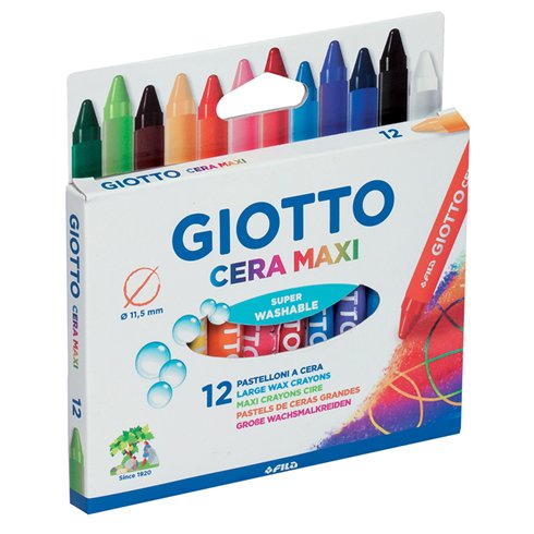 Pastelli a cera Maxi Giotto a  12