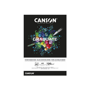 Blocchi Canson Graduate Black A5 20F 120 gr.