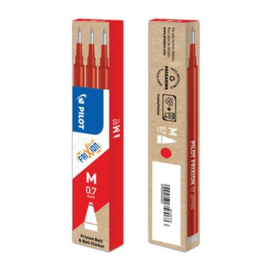 Refills Pilot Frixion Ball 0,7 Rosso 3 pz.