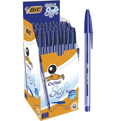 Penne Bic Cristal Soft Blu  50 pz.