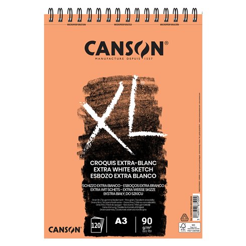Blocchi Canson XL Extra Blanc A3 120 ff 90 gr.