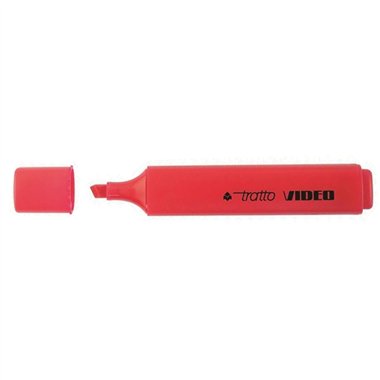 Evidenziatori Tratto Video Pastel Rosso Ciliegia