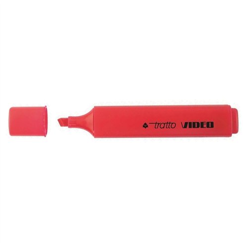 Evidenziatori Tratto Video Pastel Rosso Ciliegia