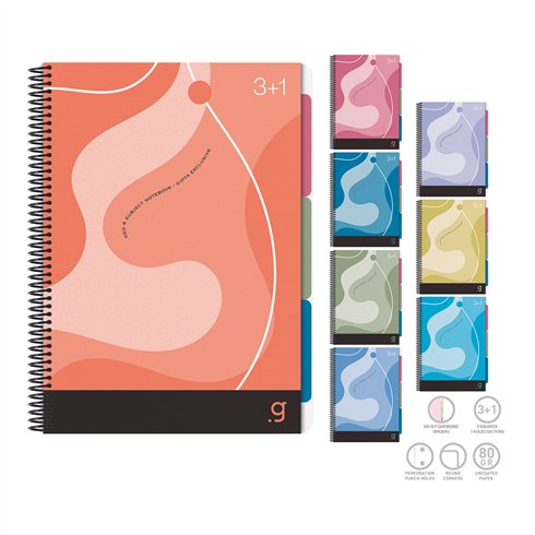 Gipta Maxi Spiral PPL A4 Geo 140 ff 80 gr. 3+1 6961