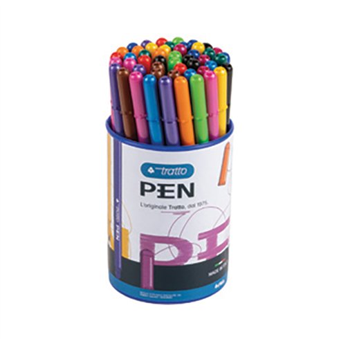Pennarelli Tratto Pen  Barattolo 50 pz. Ass.