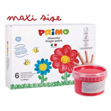 Colori a dita Primo 250 gr. 6 colori
