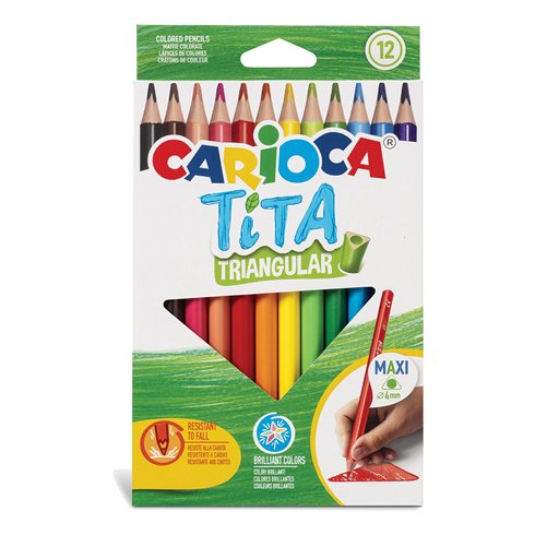 Pastelli Carioca Tita Maxi Triangolari a 12
