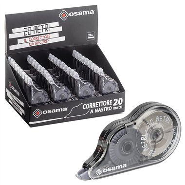 Correttore a Nastro Osama 20 mt. Black 36 pz.