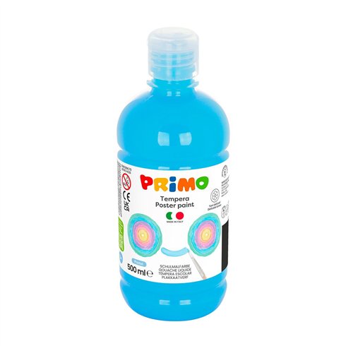 Colori a Tempera Primo  500 ml. Cyan