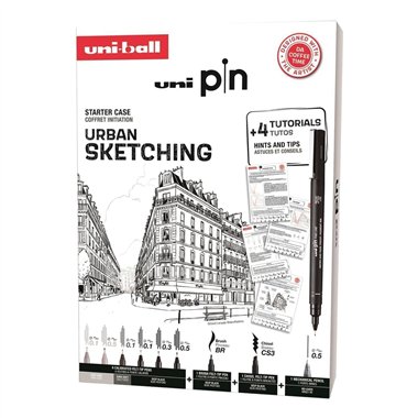 Pennarelli Pigment Uni Pin Starter Kit Urban Sketching