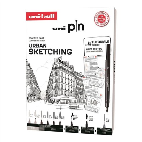 Pennarelli Pigment Uni Pin Starter Kit Urban Sketching