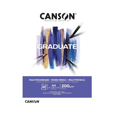 Blocchi Canson Graduate Mix 377 A4 20F 200 gr.