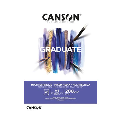 Blocchi Canson Graduate Mix 377 A4 20F 200 gr.