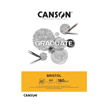 Blocchi Canson Graduate Bristol A4 20F 180 gr.