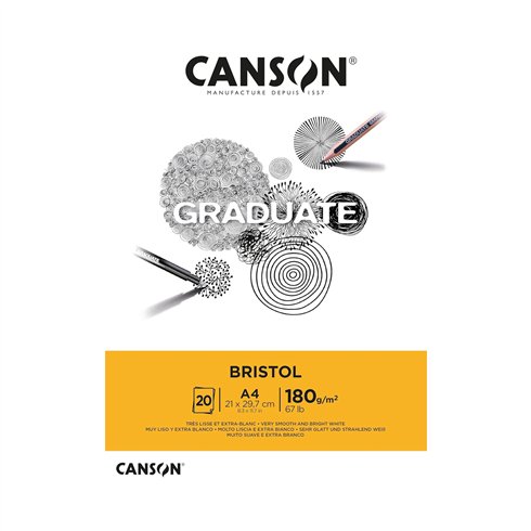 Blocchi Canson Graduate Bristol A4 20F 180 gr.