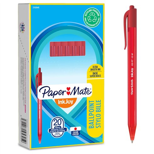 Penne Paper Mate Inkjoy 100 RT Rosso 20 pz.